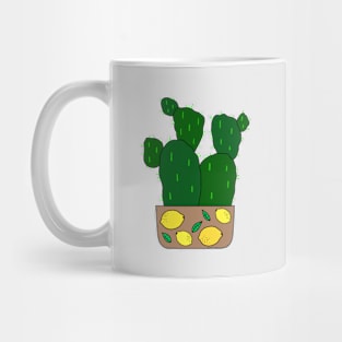 Cute Cactus Design #144: Potato Cacti In Cute Lemon Pot Mug